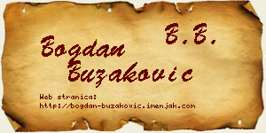 Bogdan Buzaković vizit kartica
